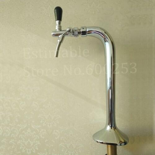 Homebrew One tap Cobra design beer tower brass material PVD plated beer tower with cooling lines homebrewing beer tower bar tool