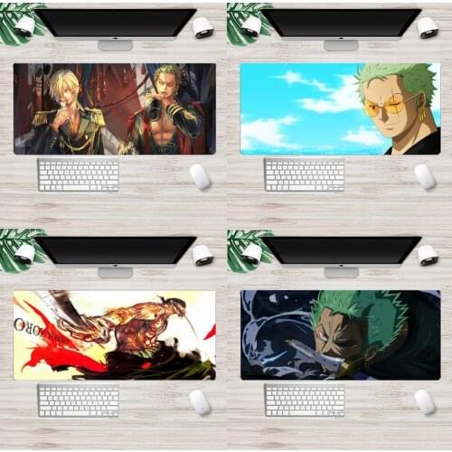 Roronoa Zoro Keyboards Mat Rubber Gaming mousepad Desk Mat Animation XL Large Gamer Keyboard PC Desk Mat Takuo Tablet Mousepads