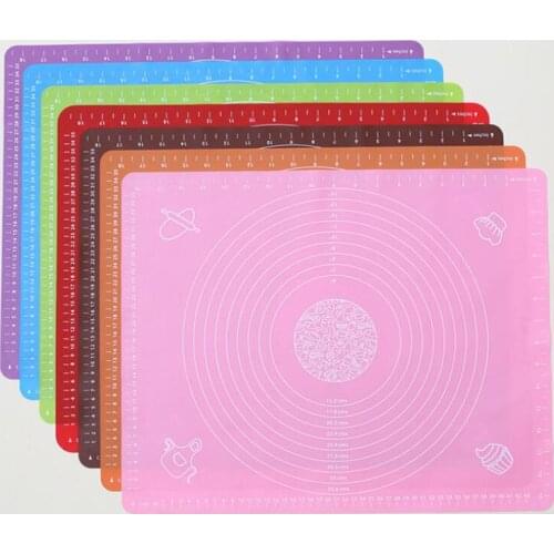 50 * 40cm kitchen baking tools baking mat silicone mat flour insulation western mat random color LX8908