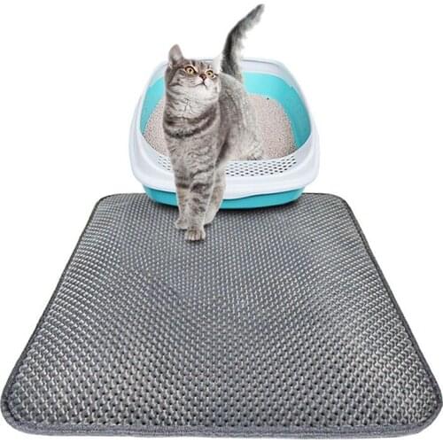 Folding Cat Litter Trapper Mat Eco-friendly EVA Foam Trash Pad Waterproof Non-slip Large pet litter Cat Mat Double Y