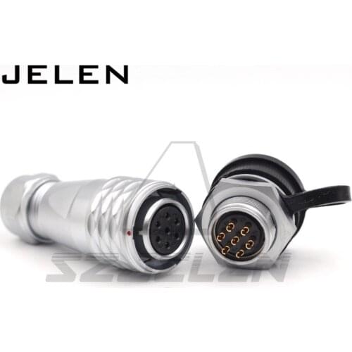 WEIPU SF1611/SF1612 7Pin Waterproof IP68 Circular Connector Plug Socket ,Aviation Connector 5A,7Pin Panel mount connectors