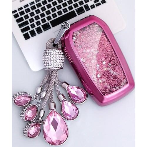 Funny Quicksand Soft TPU Car Key Cover Case Auto key shell For Toyota Chr C-hr Land Cruiser 200 Avensis Auris Corolla Auto Acce