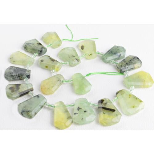 Womens Natural 17x22-25x30mm Top-drilled Nugget Green Fancy Gems Stone Beads 15'' Strands Jewelry Making DIY