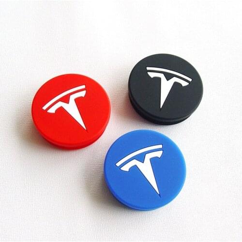 1set Car Styling Wheel Center Cover Silicone Tire Cap Screw Rim Cover Hub Cap Exterior Decoration For Tesla Model 3 Model X S