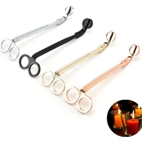 Durable 18CM Stainless Steel Candle Wick Trimmer Oil Lamp Trim Scissor Tijera Tesoura Cutter Snuffer Tool Hook Clipper