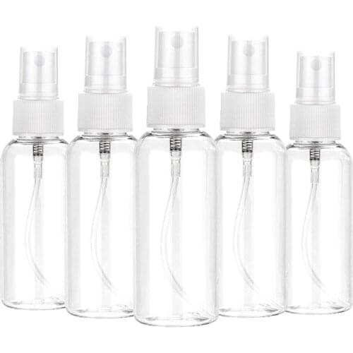 3/5/10pcs Refillable 10ml 30ml 50ml 60ml 100ml Clear PET Plastic Portable Spray Bottle Empty Perfume Container