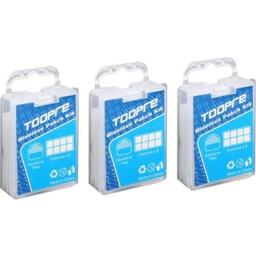 TOOPRE 3Pack Bicycle Tire Patch Puncture Repair Kit Bicycle Tube Puncture Rubber Patches Glueless Patche for Bike Inner Tube
