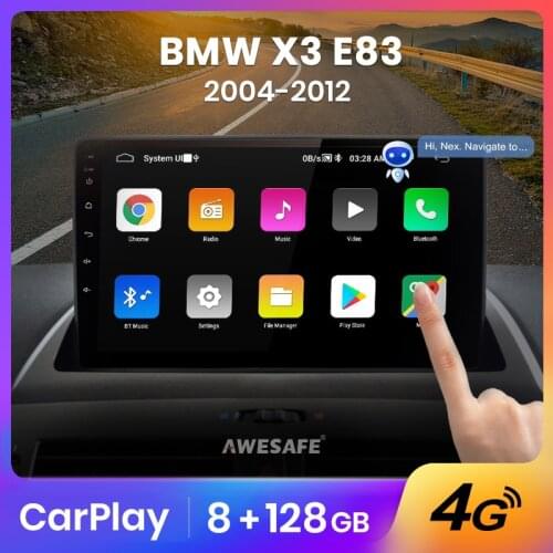 AWESAFE PX9 Car Radio Multimedia Video Player Navigation GPS No 2 din 2din DVD Android 10 For BMW X3 E83 2004-2012 Voice Control