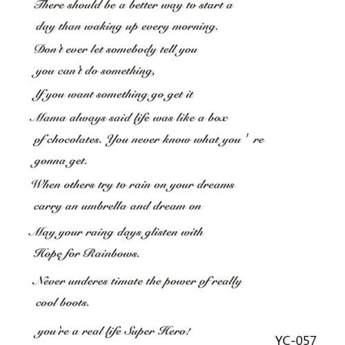 AZSG Inspire Spirit Word Stamps for Scrapbooking Transparent Silicone DIY Photo Album Decorative Card Chapter 10*15cm