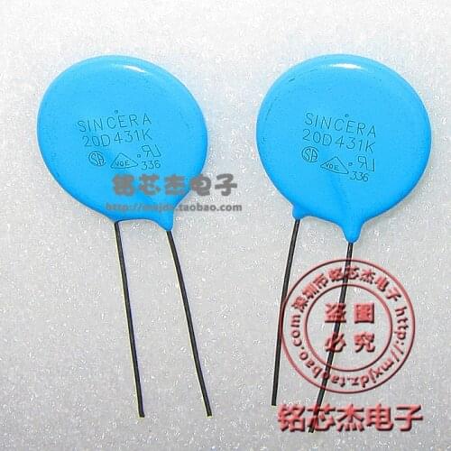 Free shipping 20Pcs/Lot varistor 20D431K 10% 20D431 430V piezoresistor