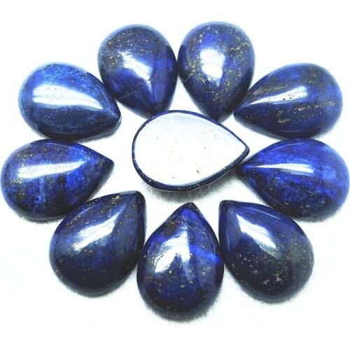 4PCS Nature Lapis Lazuli Cabochons Teardrop Shape 15x20MM 18X25MM Loose Beads Accessories DIY Jewelry Findings Free Shipping