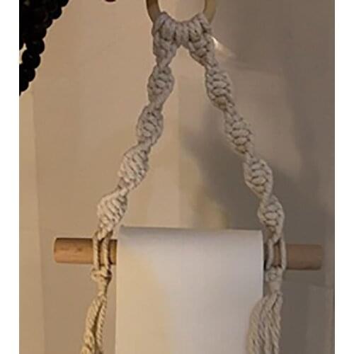 Home Furnishing Decoration Hand Woven Toilet Paper Holder Cotton And Hemp Kitchen And Toilet Tissue Boxes Papers Towel Rack
