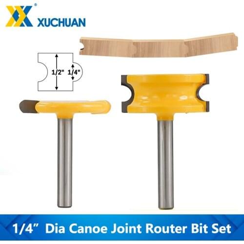 Woodworking T-Slot Router Bit 2pcs Wood Mill Bit Tungsten Carbide Router Bits Straight Shank Joint Router High Speed Drill Bits