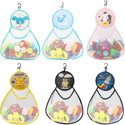 Baby Bath Water Toys Cartoon Organizer Net Beach Toy Ocean Balls Storage Bag Large-Capacity Hanging Mesh Bags игрушки для детей