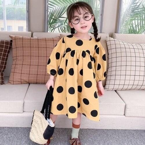 Wholesale Girl Pola Dot Princess Dresses For Children Cotton Clothes Kids Girls Party Tutu Dress Costume vestido infantil menina
