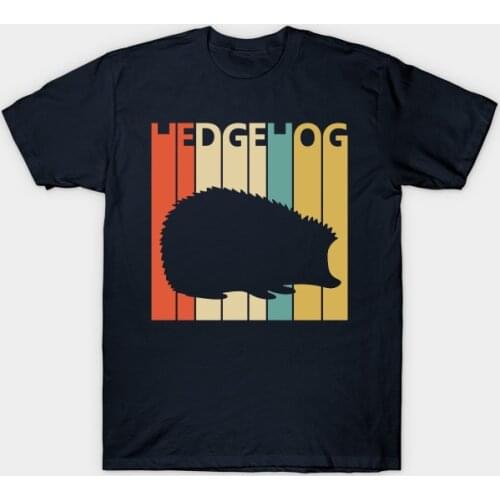Men t-shirt Vintage Hedgehog Animal Lover Gift Tshirt Women T Shirt Men Cotton Tees Harajuku