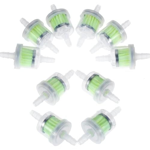 10Pcs Gas Fuel Filter for Motorcycle Moped Scooter Dirt Bike ATV Go Kart Accessories For 3mm Atvs Dirt bikes Go Karts Scooters