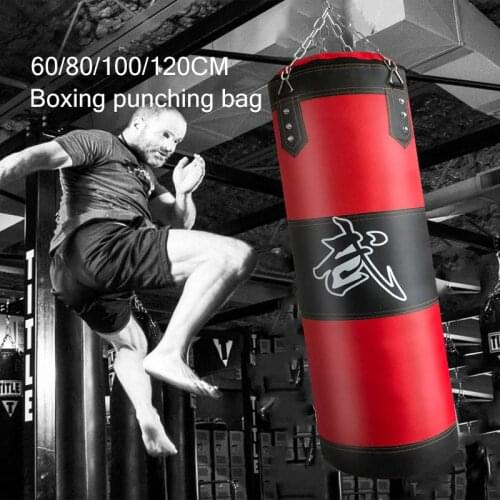 60cm 80cm 100cm 120cm Boxing Sandbag Punching Bag Hanging Kick Sandbag Home Gym Training Fitness Exercise Empty-heavy Boxing Bag