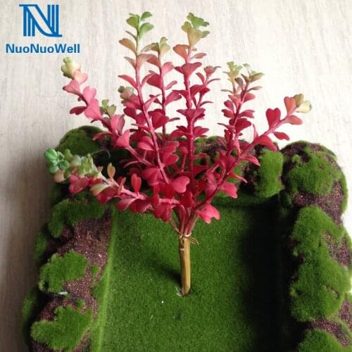 NuoNuoWell 4pcs-Pack 12 Spray Artificial Grass Lysimachiae Bush Green Lifelike Fern Floral Decoration