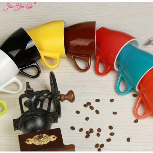 MHV 350ml high-grade ceramic coffee cups Coffee cup set Simple European style Cappuccino flower cups Latte