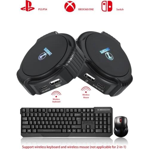 ZJFKSDYX C91 Keyboard & Mouse Converter Adapter for N-Switch/Xbox One/PS4/PS3 Support 3.5mm Headset