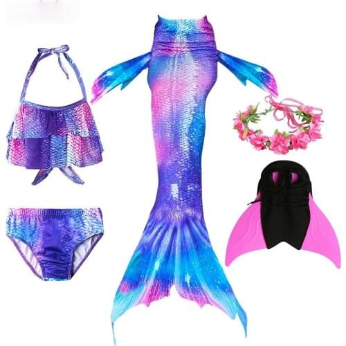 Girls Mermaid Tail Costume Baby girl clothe Swimming flippers Kid clothes Kids swimwear girls bathing suit Children Swimsuit