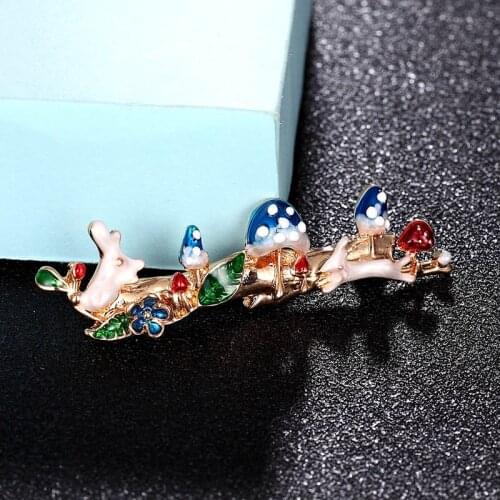 Zlxgirl fashion Enamel flower and rabbit brooch jewelry metal brand gold color Hijab Pins Clothes Suit Accessories hats jewelry