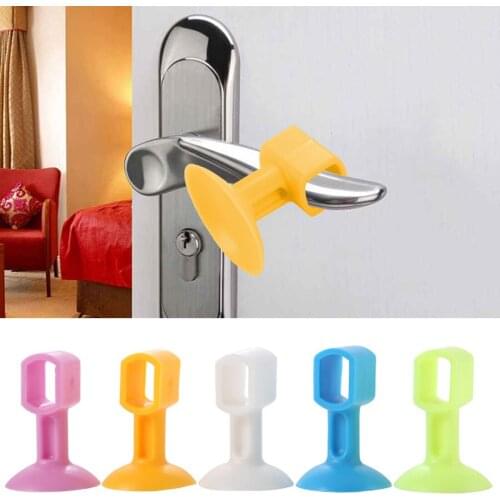 5Pcs Doorknob Wall Mute Crash Pad Cushion Cabinet Door Handle Lock Silencer Attached Silicone Anti-collision House Door Stopper