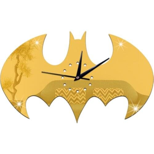 GZ001 Bat DIY Wall Clock Creative Hero Wall Clock Living Room Home Decoration Halloween Hot Sale