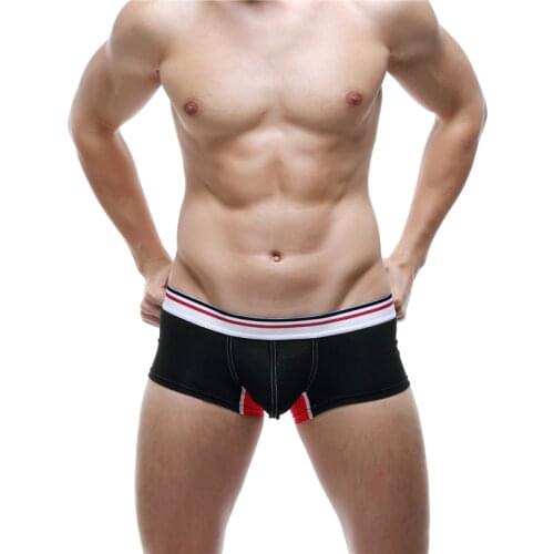 SEOBEAN New Mens Cotton Underwear Breathable Sexy Low-Waist Boxer Shorts Comfortable Sports Fashion Boxers