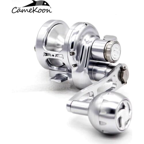 CAMEKOON Conventional Lever Drag Saltwater Fishing Reel Full Aluminum CNC Machined Fishing Jigging Reel Trolling Reel