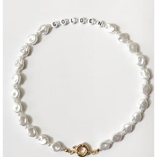 Bohemian bead necklace white imitation pearl mix and match design choker jewelry gift for women wholesale unique