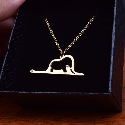 Fashion Little Prince Pendants & Necklaces Women Fairy Tale Childrens Necklace Stainless Steel Jewelry Le Petit Prince Collier