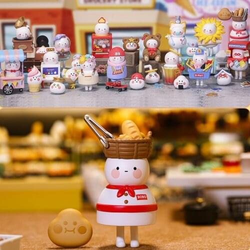 POP MART Bobococo There Is A Small Shop Series Blind Box Toys Model Style Cute Anime Figure Gift Surprise Box