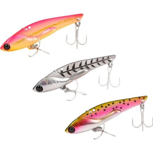 TSURINOYA Metal VIB Fishing Lure 70mm 18g 75mm 23g Saltwater Lure With Treble Hook Artificial Bait Black Bass Bait