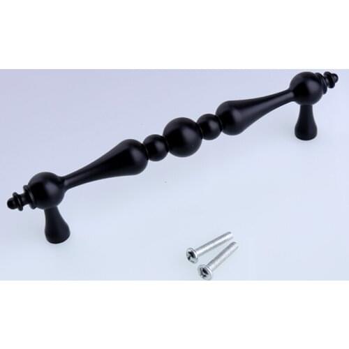 128mm modern simple black kitchen cabinet cupboard door handles 5" antique black dresser wine cabinet furniture decoration pulls