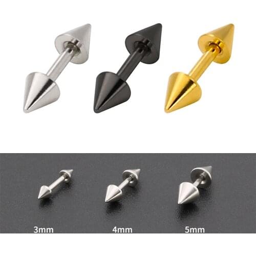 Stainless Steel Stud Earring for Men and Women Party Punk Piercing Earings Ear Bone Vintage Jewelry Gift