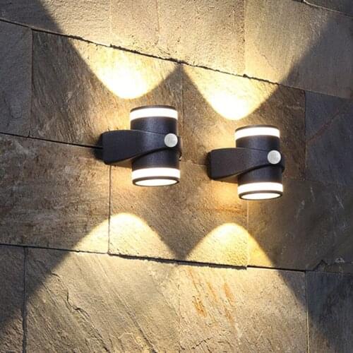 Thrisdar 18W PIR Human Motion Sensor Outdoor Porch Wall Lamps Front Door Exterior Wall Light Up Down Garden Villa Balcony Light