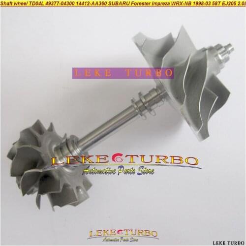Turbo rotor assembly turbine shaft wheel TD04L 49377-04300 14412-AA360 For SUBARU Forester Impreza WRX-NB 98-03 58T EJ205 2.0L