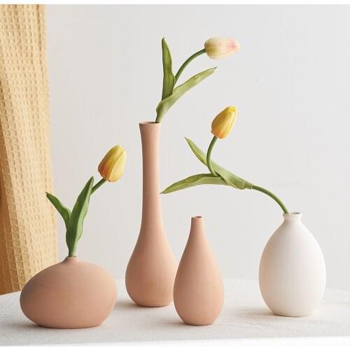 Home Decor Vase Simple Decorative Ceramic Vase Office Desktop Decoration White Vase Home Living Room Flower Arrangement Vase