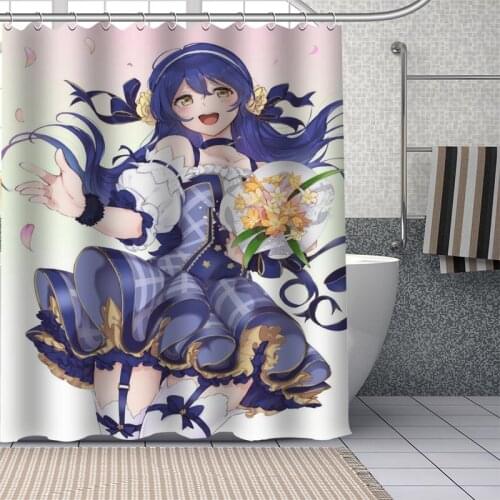 Custom High Quality Love Live Shower Curtains Bath Products Bathroom Decor Waterproof Polyester With 12 Pcs Hooks