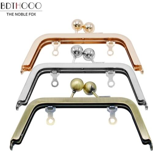 10pcs/Set 14cm New Screw Purse Frame for bag Metal Kiss Clasp Lock Handles Women Shoulder Bags Frame Accessories