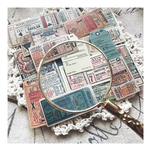 KSCRAFT 22pcs Retro Tickets Paper Stickers for Scrapbooking Happy Planner/ DIY Crafts/ Card Making Decoration