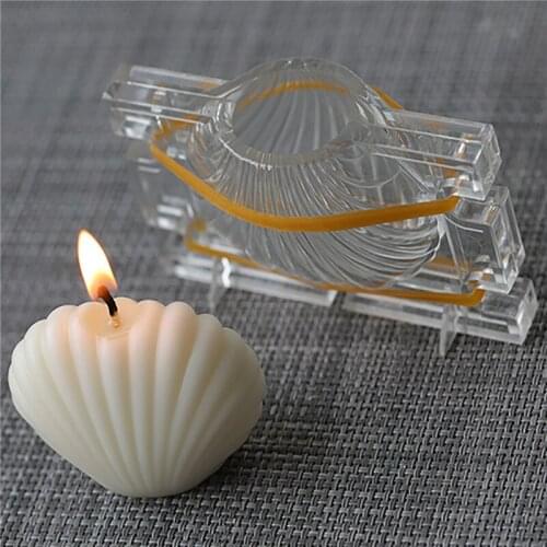 3d Seashell Shell Candle Silicone Moulds Cake Decoration Tools Durable Plastic Scallop Mold Diy Craft Fondant Molds