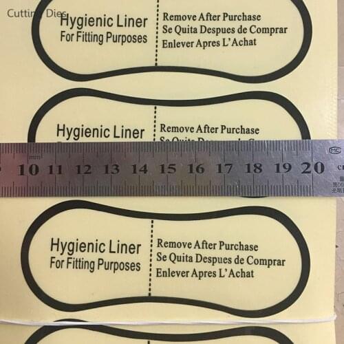 50Pcs/lot 3.5X10cm Hygiene Label Clear Tape Children Swimwear Lingerie Underwear Adhesive Bikini Try On Label Stickers