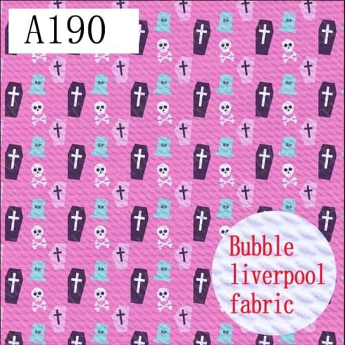 50cm*145cm 4 Way Stretch Spandex Knit Halloween Printed Bullet Texture Liverpool Fabric For Baby Head Wrap A190