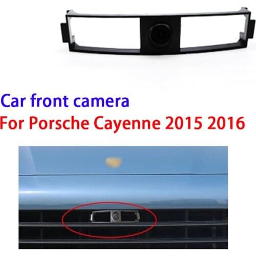 Car Special Front HD high quality Camera For Porsche Cayenne 2015 2016 Car front camera Waterproof Night Vision CCD