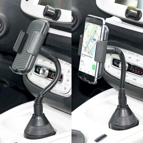360 Degree Adjustable Car Phone Mount Gooseneck Cup Holder Stand Cradle For Cellphone Fixed Mobile Phone Accessories