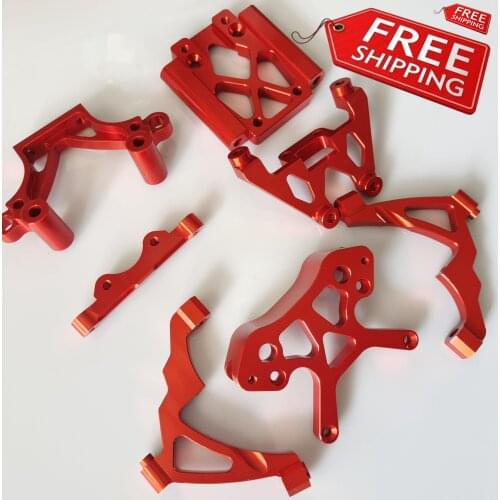 CNC Aluminium Alloy Front Bulk Head Shock Tower Set for 1/5 HPI Baja 5b 5sc 5t Rovan KM