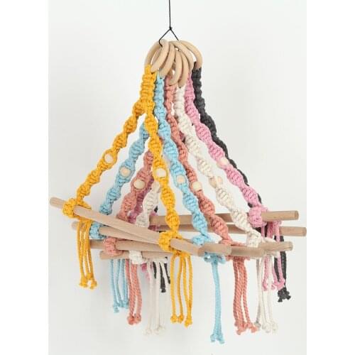 Boho Decor Paper Towel Roll Paper Macrame Storage Rack Tapestry Wall Hanging Ins Macrame Hand-woven Rope Wall Decoration